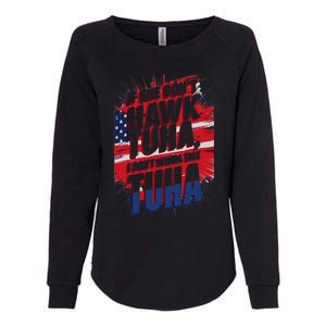 If She DonT Hawk Tuah I DonT Wanna Talk Tuha 4th July Meme Womens California Wash Sweatshirt