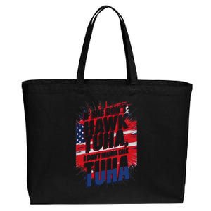 If She DonT Hawk Tuah I DonT Wanna Talk Tuha 4th July Meme Cotton Canvas Jumbo Tote