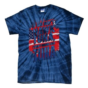 If She DonT Hawk Tuah I DonT Wanna Talk Tuha 4th July Meme Tie-Dye T-Shirt