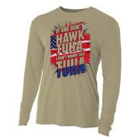 If She DonT Hawk Tuah I DonT Wanna Talk Tuha 4th July Meme Cooling Performance Long Sleeve Crew