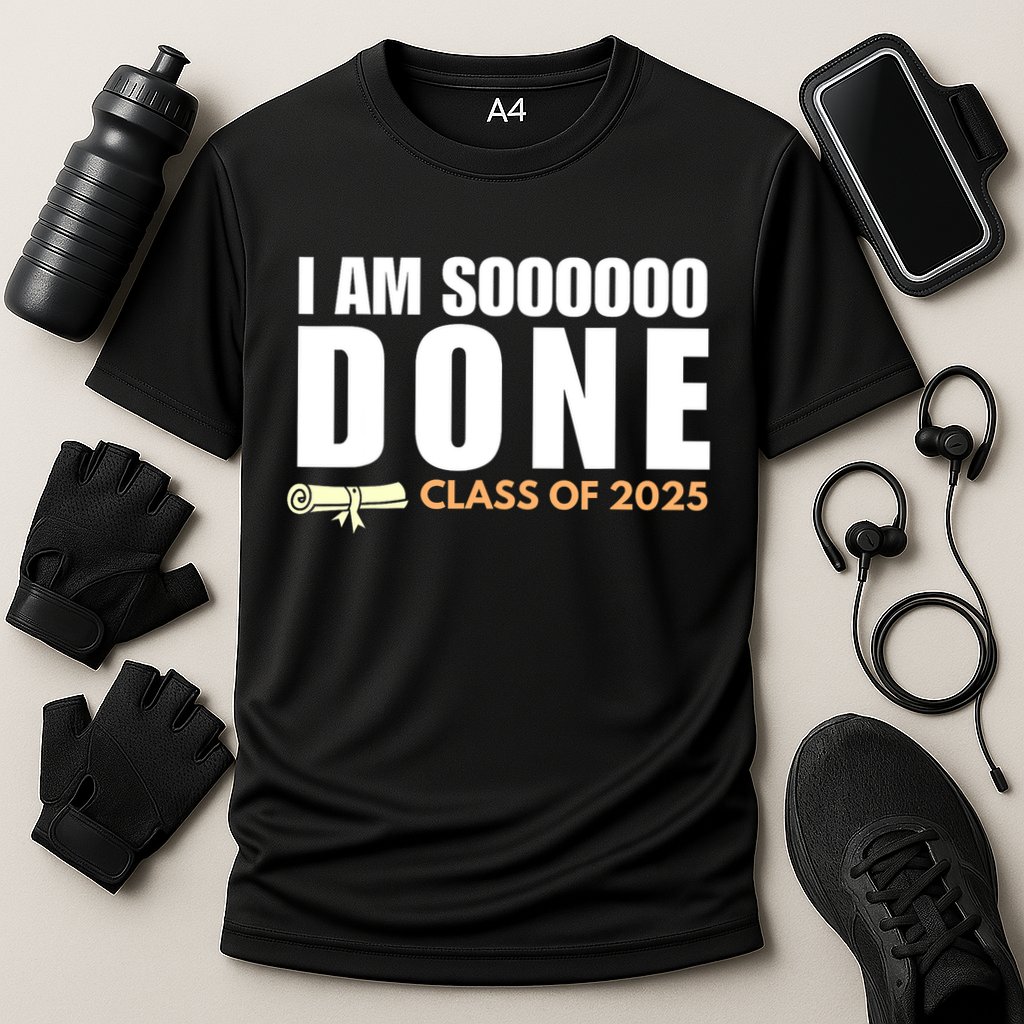 I'm So Done Class of 2025 Senior Graduation Grad Party  Performance Shirt