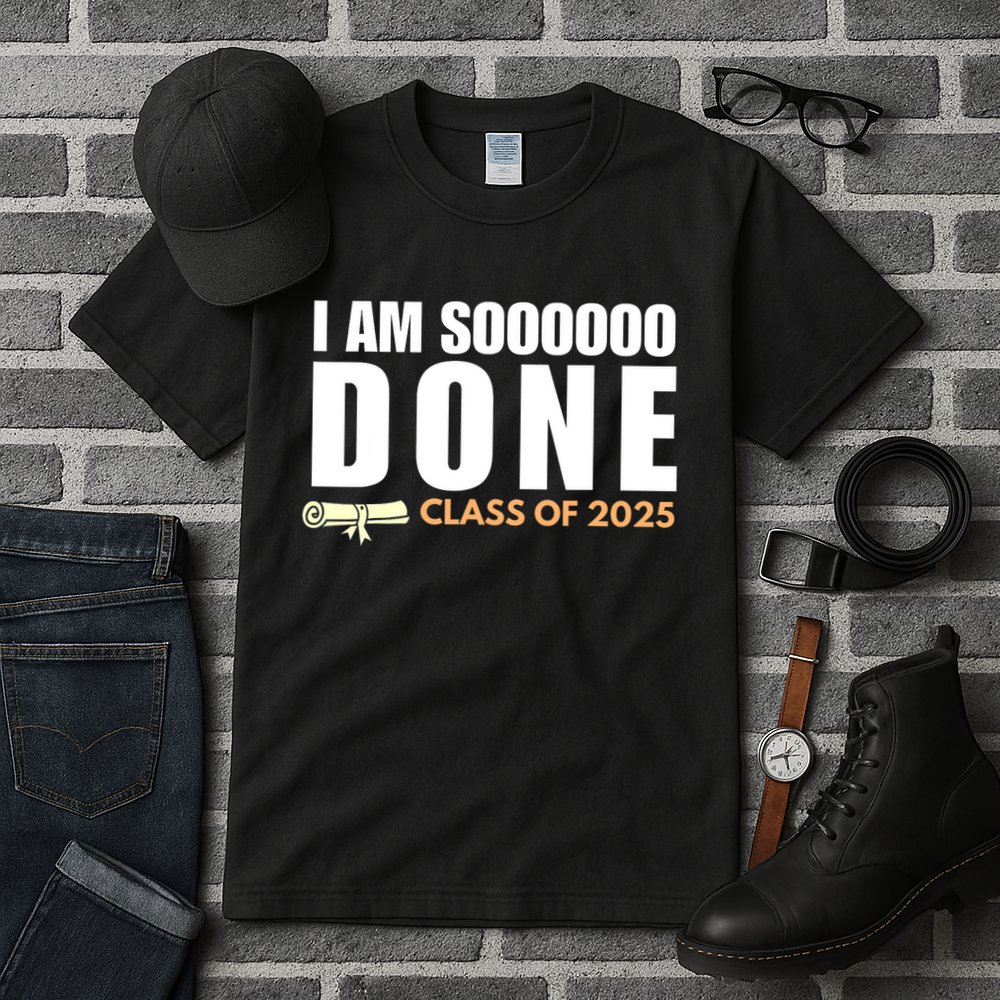 I'm So Done Class of 2025 Senior Graduation Grad Party  Tall T-Shirt