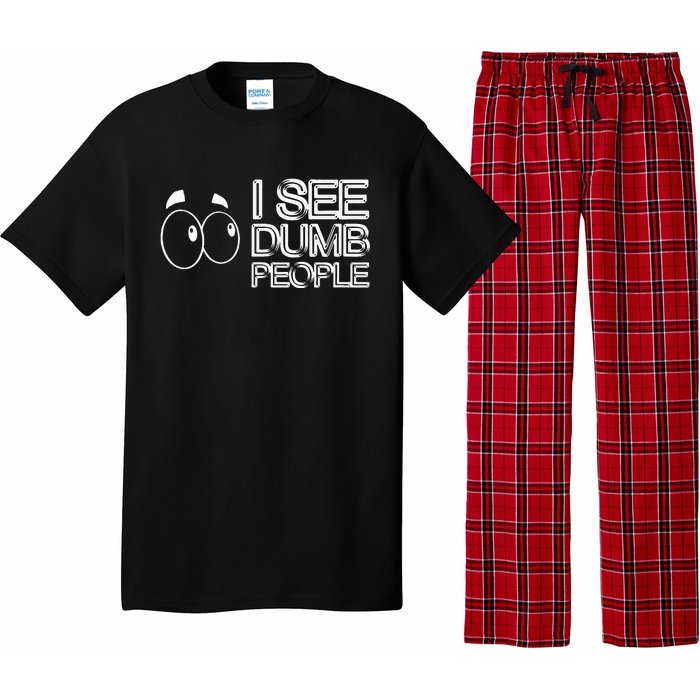 I See Dumb People Funny Design D901 Pajama Set