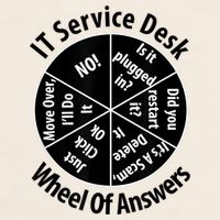 IT Service Desk Wheel Of Answer Information Technology Garment-Dyed Women's Muscle Tee