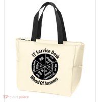 IT Service Desk Wheel Of Answer Information Technology Zip Tote Bag