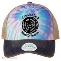 IT Service Desk Wheel Of Answer Information Technology Legacy Tie Dye Trucker Hat