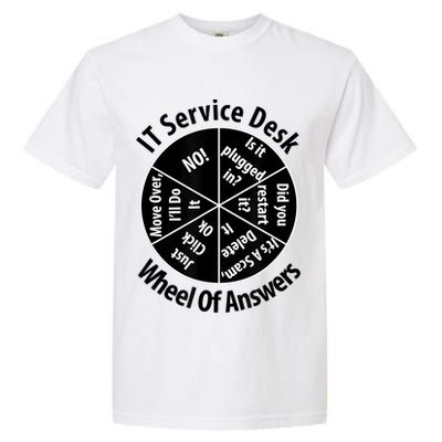 IT Service Desk Wheel Of Answer Information Technology Comfort Colors T-Shirt