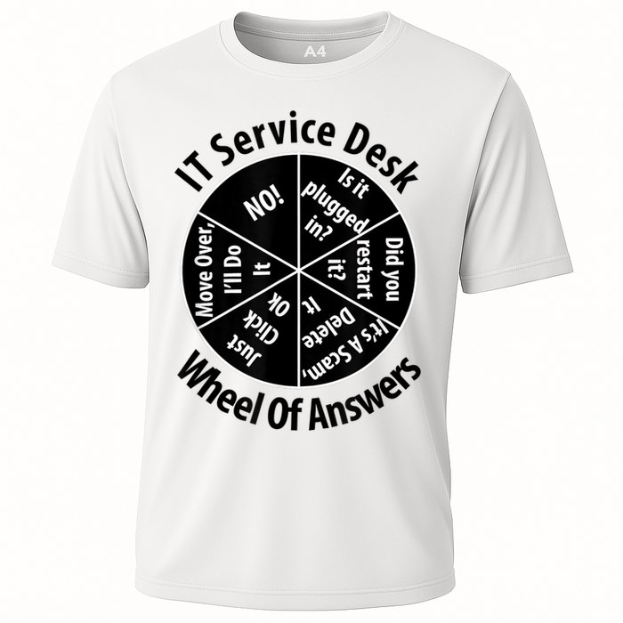 IT Service Desk Wheel Of Answer Information Technology Performance Shirt