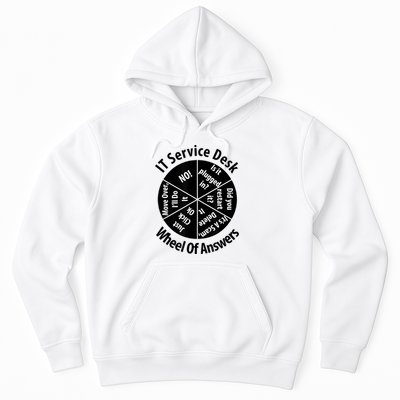 IT Service Desk Wheel Of Answer Information Technology Hoodie