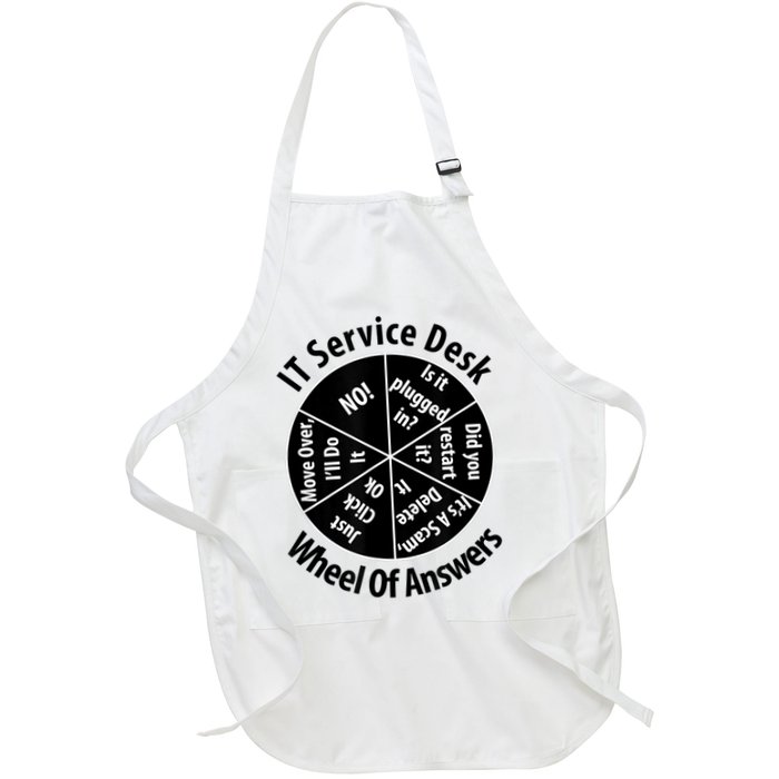 IT Service Desk Wheel Of Answer Information Technology Apron