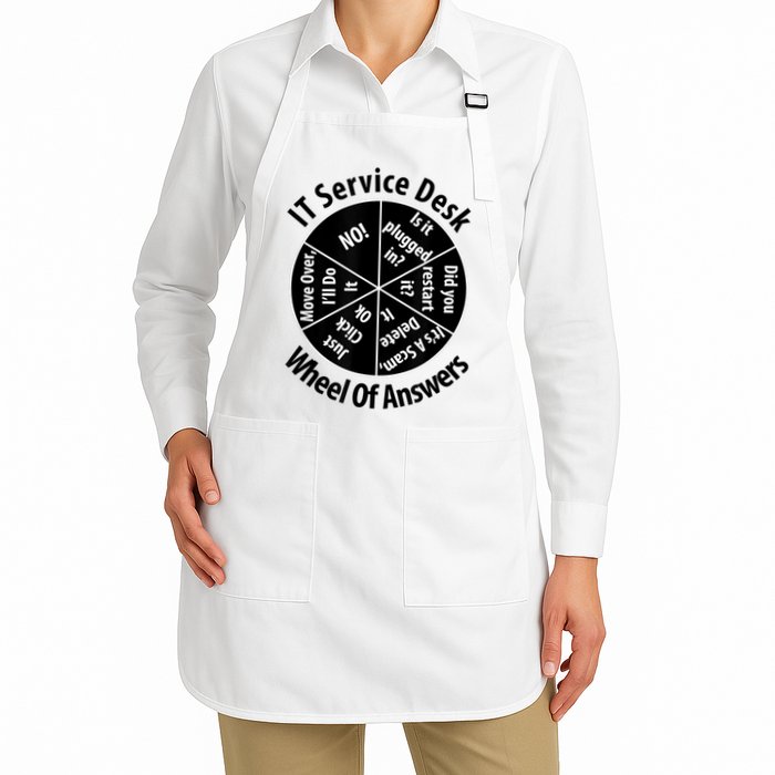 IT Service Desk Wheel Of Answer Information Technology Apron