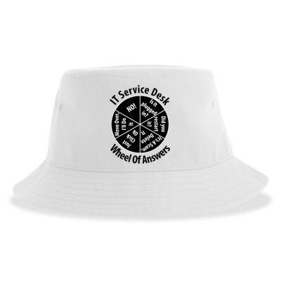 IT Service Desk Wheel Of Answer Information Technology Sustainable Bucket Hat