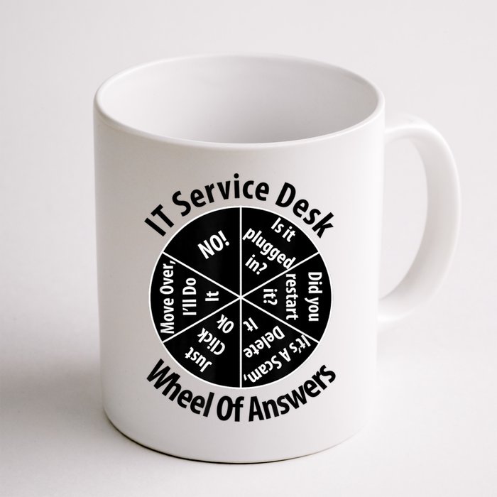 IT Service Desk Wheel Of Answer Information Technology Mug
