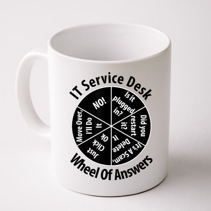 IT Service Desk Wheel Of Answer Information Technology Mug