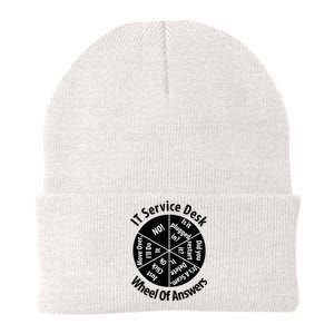 IT Service Desk Wheel Of Answer Information Technology Knit Cap Winter Beanie