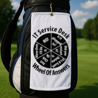 IT Service Desk Wheel Of Answer Information Technology Golf Towel