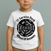 IT Service Desk Wheel Of Answer Information Technology Toddler T-Shirt
