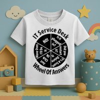 IT Service Desk Wheel Of Answer Information Technology Toddler T-Shirt