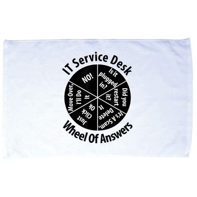 IT Service Desk Wheel Of Answer Information Technology Microfiber Hand Towel
