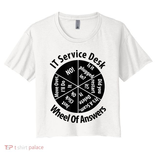 IT Service Desk Wheel Of Answer Information Technology Crop Top