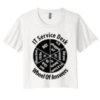 IT Service Desk Wheel Of Answer Information Technology Crop Top