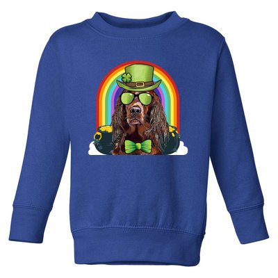 Irish Setter Dog Leprechaun Funny St Patricks Day Gift Toddler Sweatshirt