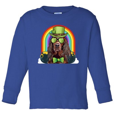 Irish Setter Dog Leprechaun Funny St Patricks Day Gift Toddler Long Sleeve Shirt