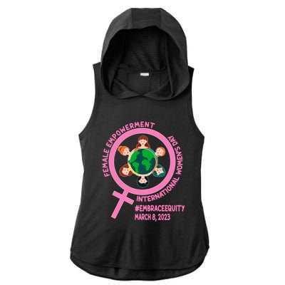 International 'S Day: Empowert Embrace Equity Great Gift Ladies PosiCharge Tri-Blend Wicking Draft Hoodie Tank