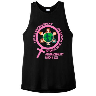 International 'S Day: Empowert Embrace Equity Great Gift Ladies PosiCharge Tri-Blend Wicking Tank