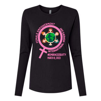 International 'S Day: Empowert Embrace Equity Great Gift Womens Cotton Relaxed Long Sleeve T-Shirt