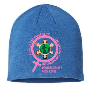 International 'S Day: Empowert Embrace Equity Great Gift Sustainable Beanie