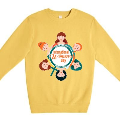 International 'S Day: Equality Embrace Equity Gift Premium Crewneck Sweatshirt