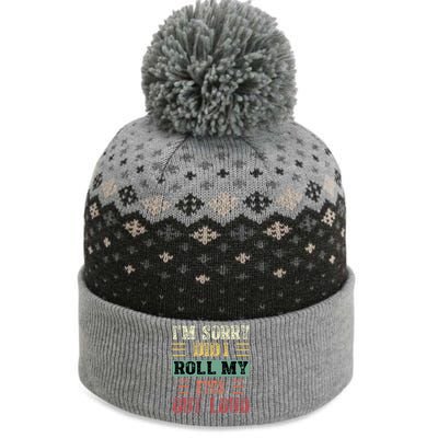 IM Sorry Did I Roll My Eyes Out Loud Funny Sarcastic Retro The Baniff Cuffed Pom Beanie