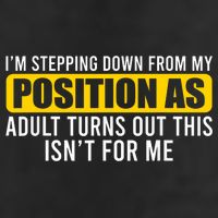 I'm Stepping Down From My Position As Adult Turns Out Hat