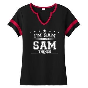 Im Sam Doing Sam Things Ladies Halftime Notch Neck Tee