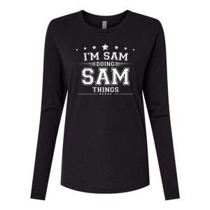 Im Sam Doing Sam Things Womens Cotton Relaxed Long Sleeve T-Shirt