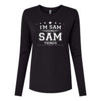 Im Sam Doing Sam Things Womens Cotton Relaxed Long Sleeve T-Shirt