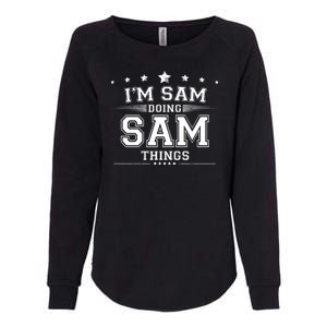 Im Sam Doing Sam Things Womens California Wash Sweatshirt