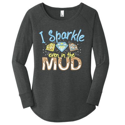 I Sparkle Even In Mud Run Team Princess Funny Mudding Gift Women's Perfect Tri Tunic Long Sleeve Shirt