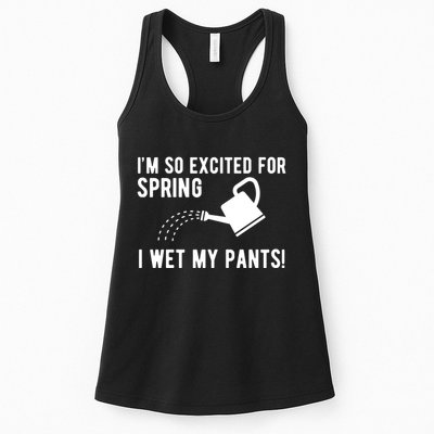 Im So Excited For Spring I Wet My Pants Funny Womens Tank Top