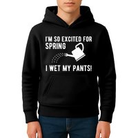 Im So Excited For Spring I Wet My Pants Funny Kids Hoodie