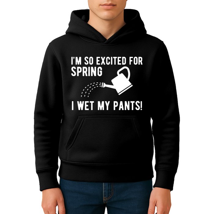 Im So Excited For Spring I Wet My Pants Funny Kids Hoodie