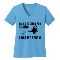 Im So Excited For Spring I Wet My Pants Funny Women's V-Neck T-Shirt