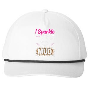 I Sparkle Even In Mud Team Girls Mud Run Funny ATV Quad Snapback Five-Panel Rope Hat