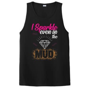 I Sparkle Even In Mud Team Girls Mud Run Funny ATV Quad PosiCharge Competitor Tank