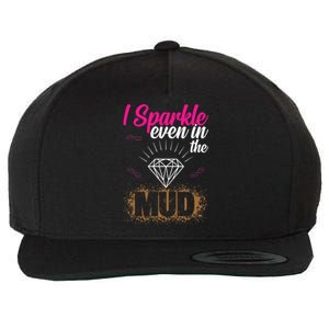 I Sparkle Even In Mud Team Girls Mud Run Funny ATV Quad Wool Snapback Cap