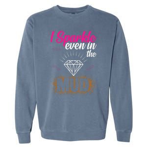 I Sparkle Even In Mud Team Girls Mud Run Funny ATV Quad Garment-Dyed Sweatshirt