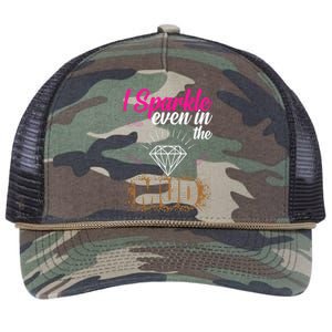 I Sparkle Even In Mud Team Girls Mud Run Funny ATV Quad Retro Rope Trucker Hat Cap