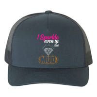 I Sparkle Even In Mud Team Girls Mud Run Funny ATV Quad Yupoong Adult 5-Panel Trucker Hat