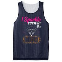 I Sparkle Even In Mud Team Girls Mud Run Funny ATV Quad Mesh Reversible Basketball Jersey Tank